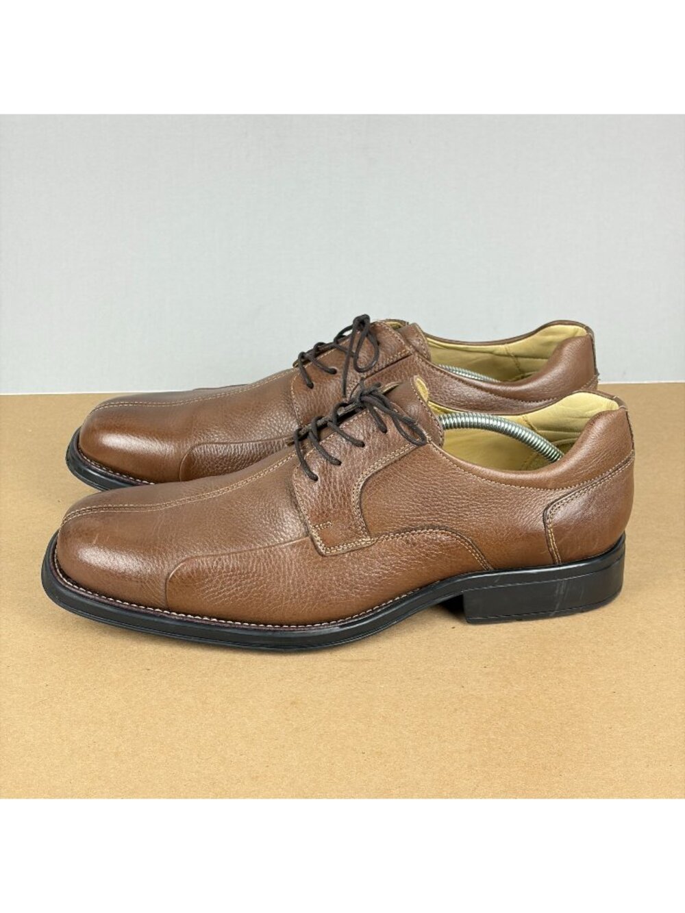 Belvedere Studio Bay Bridge Leather Oxford Dress Shoes Mens 14 Brown Lace Up